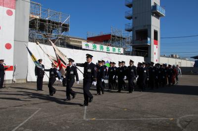 消防出初式での行進